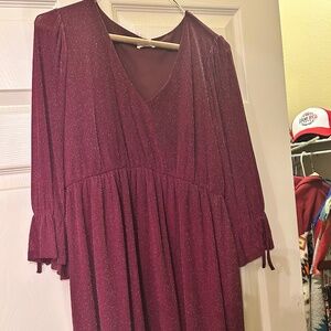 Maternity dress maroon NWT